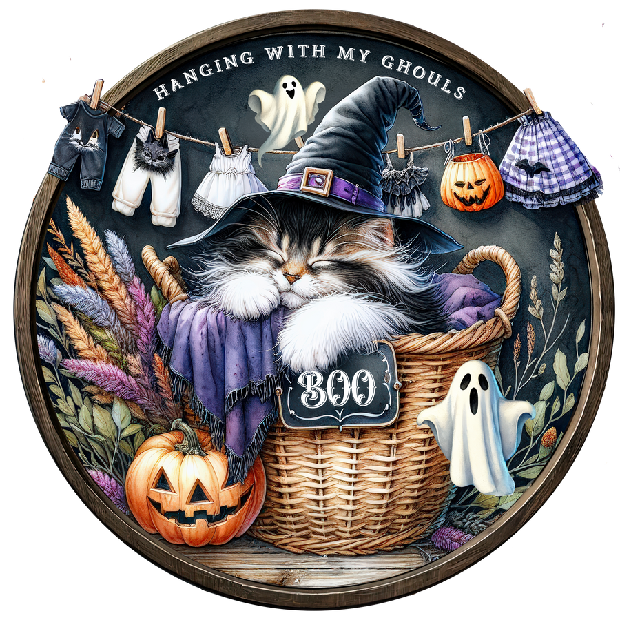 Halloween 18" Wood Door Hanger - DECOE-5471-DH