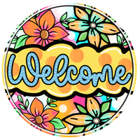 Thumbnail for Welcome Summer 10" Wood Wreath Sign - DECOE-5474-D