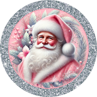 Thumbnail for Pink Santa 18" Wood Door Hanger - DECOE-5478-DH