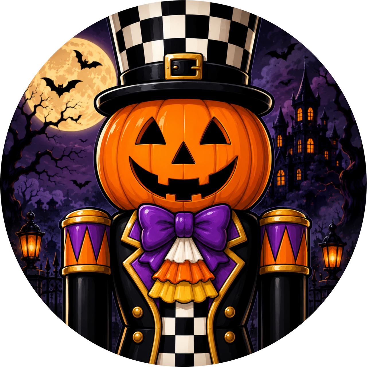 Halloween Nutcracker 18" Wood Door Hanger - DECOE-5491-DH