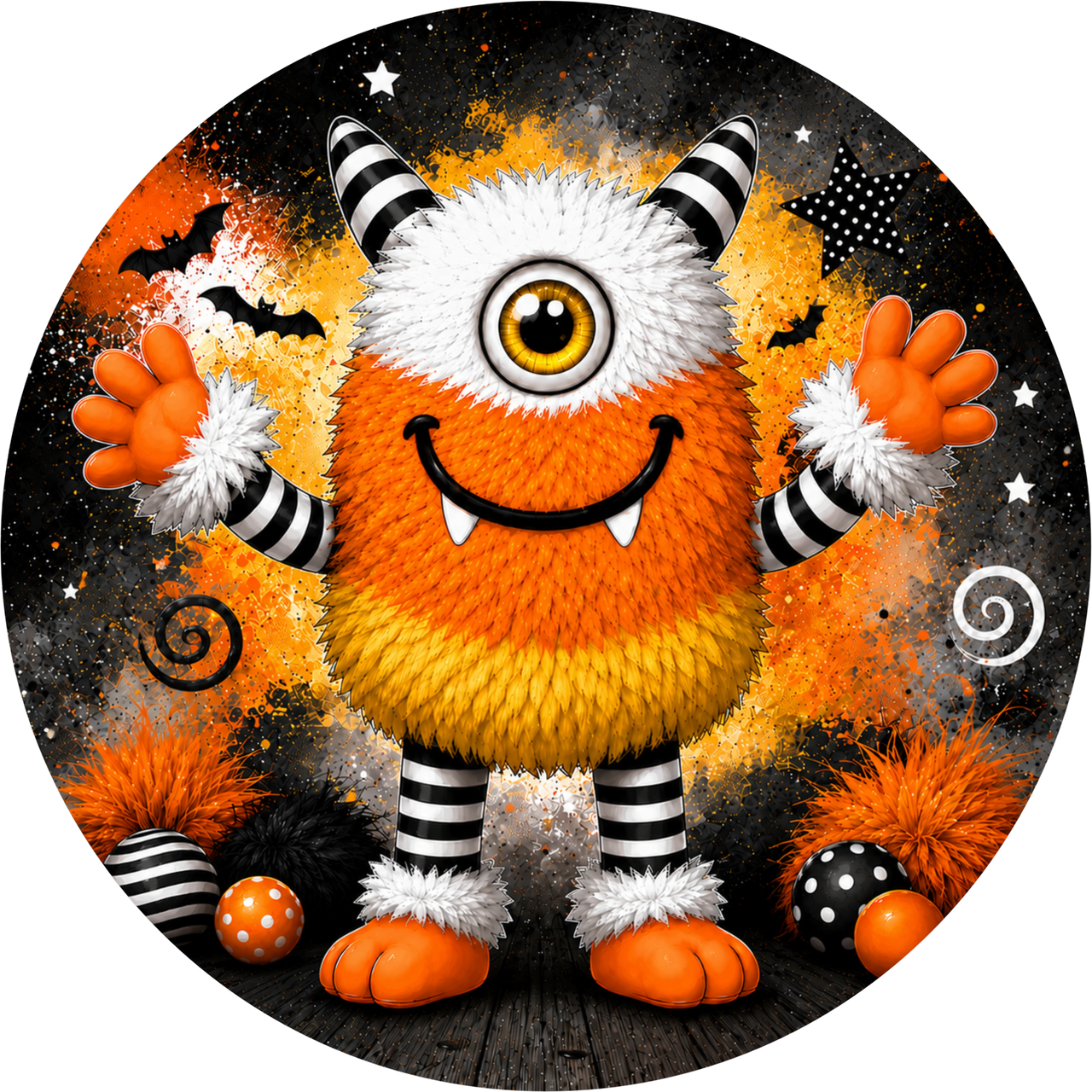 Halloween Monster 18" Wood Door Hanger - DECOE-5494-DH