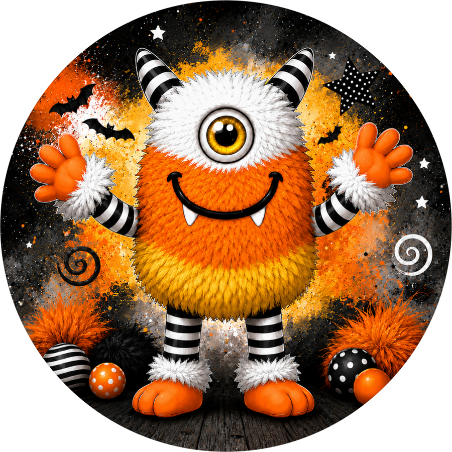 Halloween Monster 18" Wood Door Hanger - DECOE-5494-DH