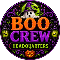 Thumbnail for Boo Crew Halloween 18" Wood Door Hanger - DECOE-5498-DH