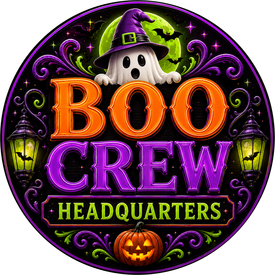 Boo Crew Halloween 18" Wood Door Hanger - DECOE-5498-DH