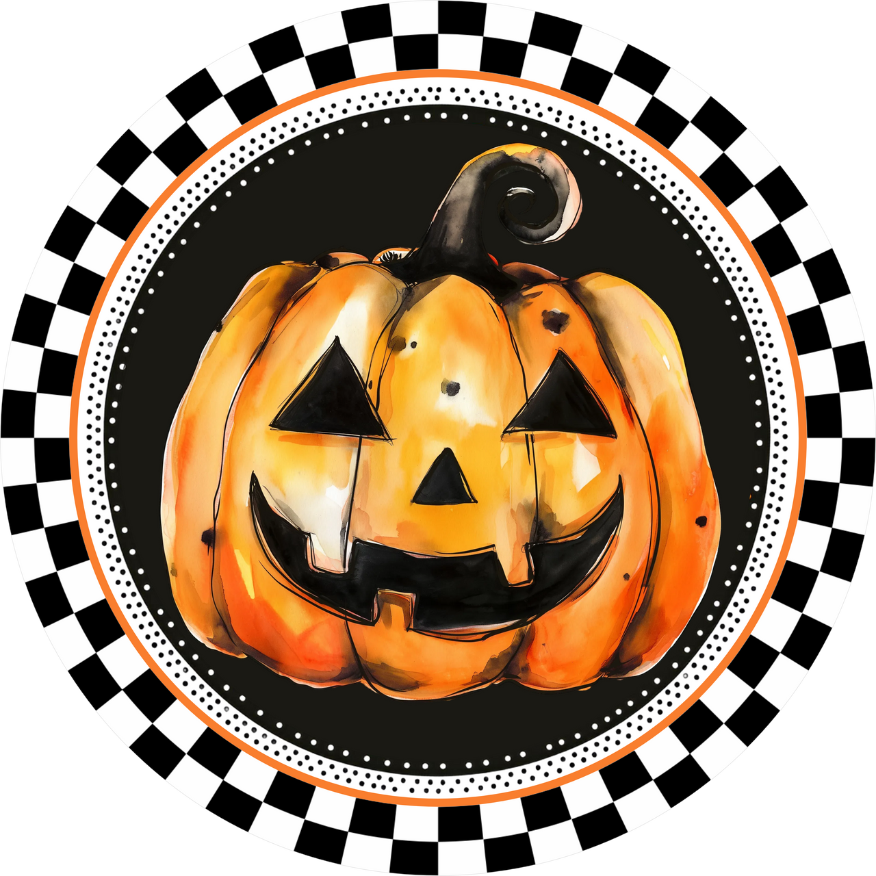Halloween 10" Wood Wreath Sign - DECOE-5500-D