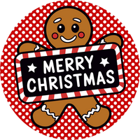 Thumbnail for Merry Christmas Gingerbread 18" Wood Door Hanger - DECOE-5502-DH