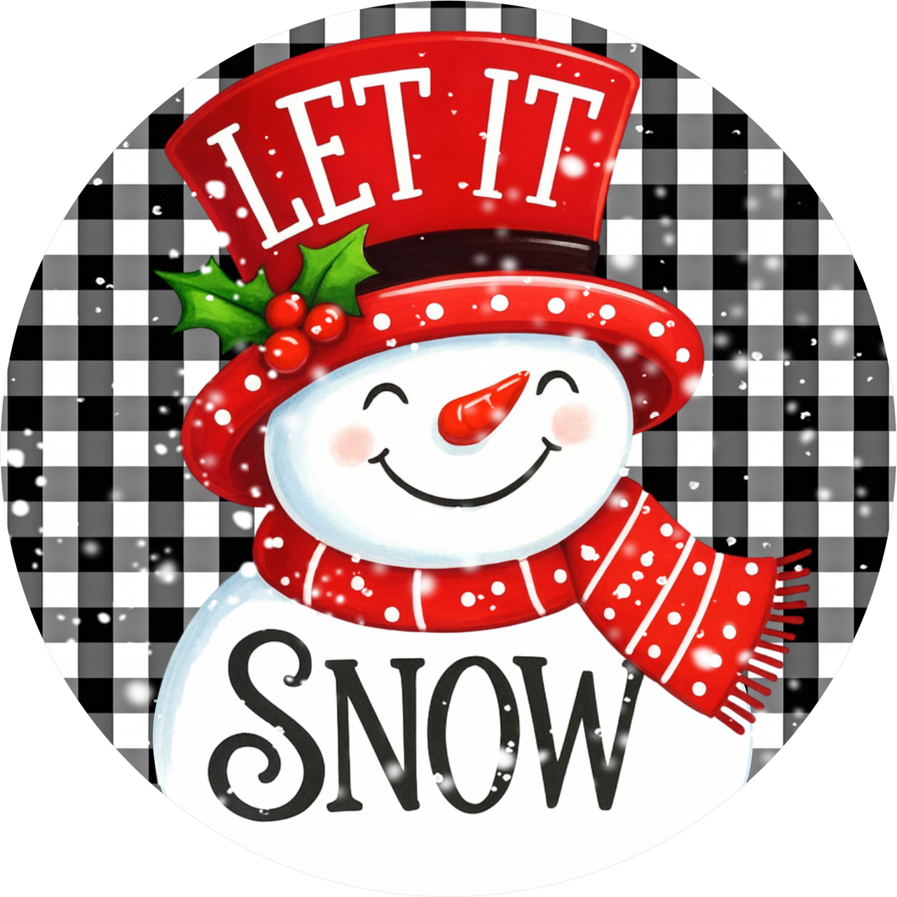 Let it Snow Winter 18" Wood Door Hanger - DECOE-5503-DH