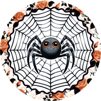 Thumbnail for Halloween Spider 10" Wood Wreath Sign - DECOE-5505-D