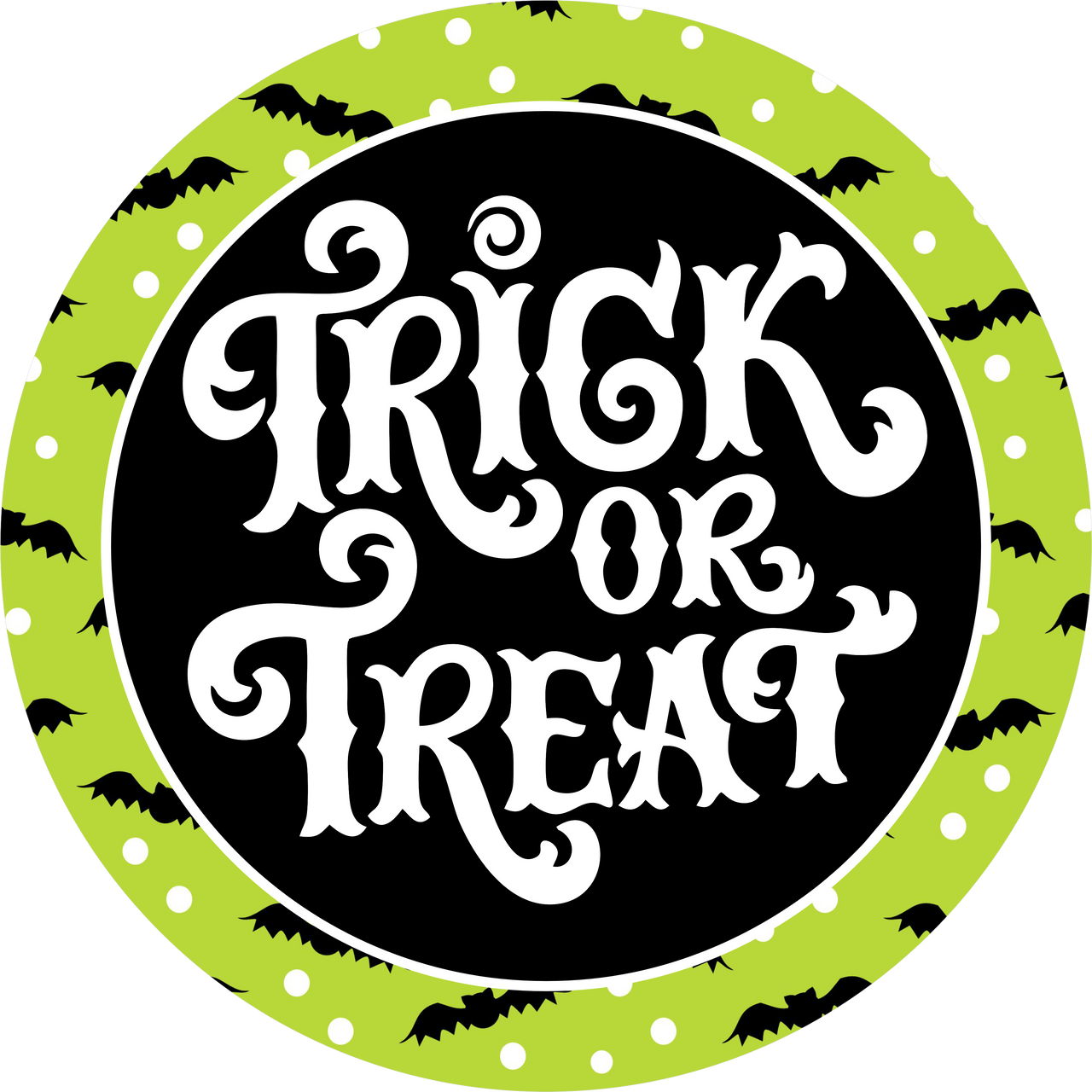 Trick or Treat Halloween 10" Wood Wreath Sign - DECOE-5515-D