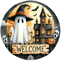 Thumbnail for Halloween Welcome 18" Wood Door Hanger - DECOE-5527-DH