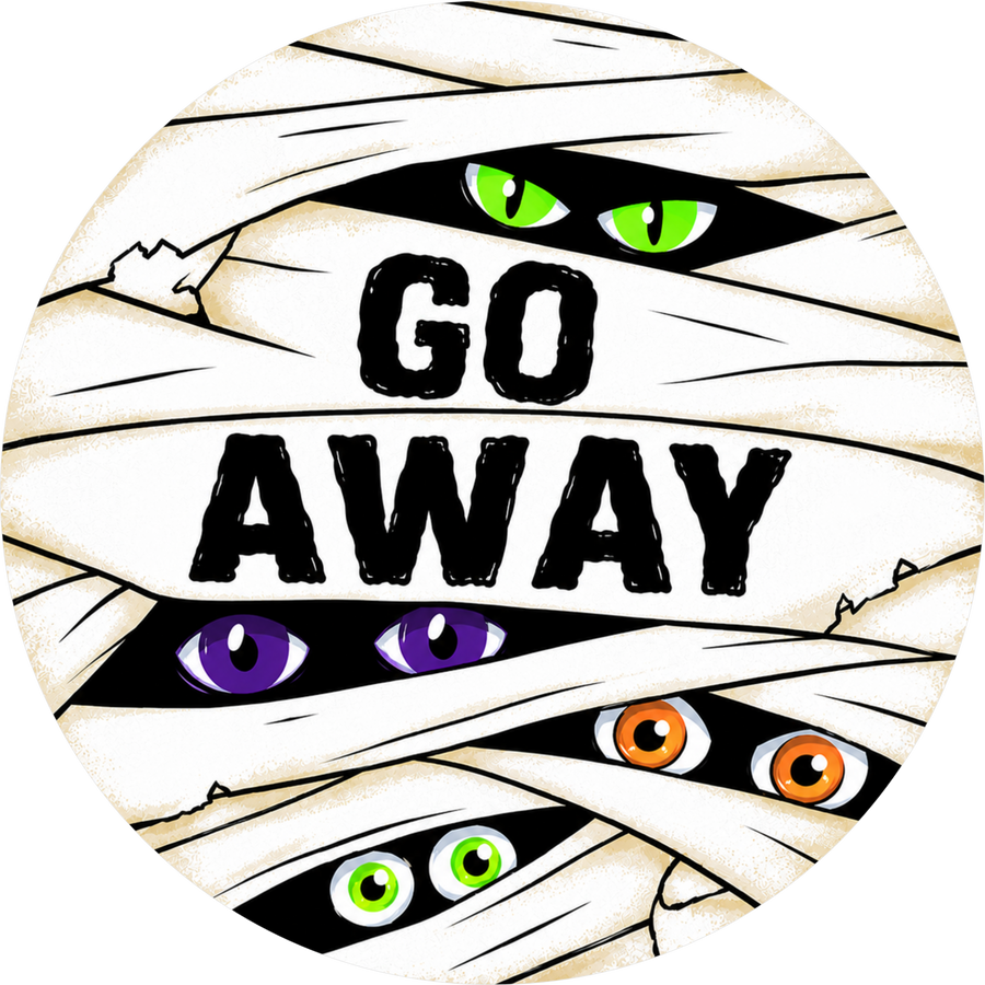 Go Away Halloween 18" Wood Door Hanger - DECOE-5533-DH