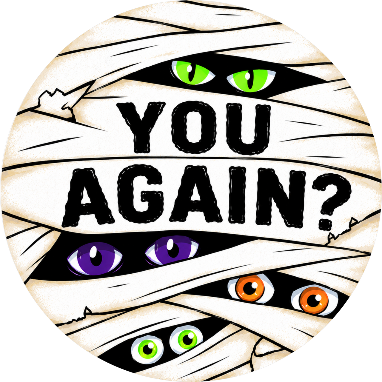 You Again Halloween 10" Wood Wreath Sign - DECOE-5534-D