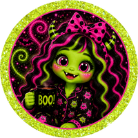 Thumbnail for Halloween 10" Wood Wreath Sign - DECOE-5546-D
