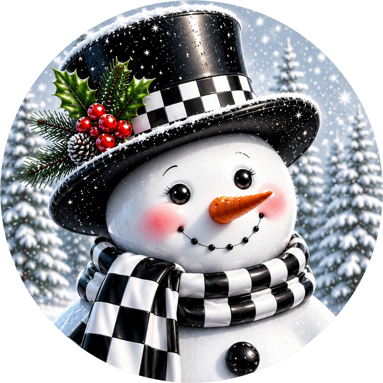 Snowman Winter 18" Wood Door Hanger - DECOE-5547-DH