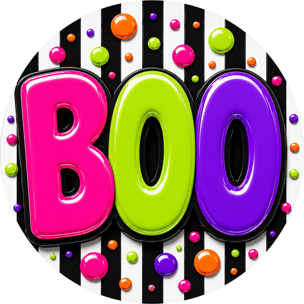 Boo Halloween 10" Wood Wreath Sign - DECOE-5550-D