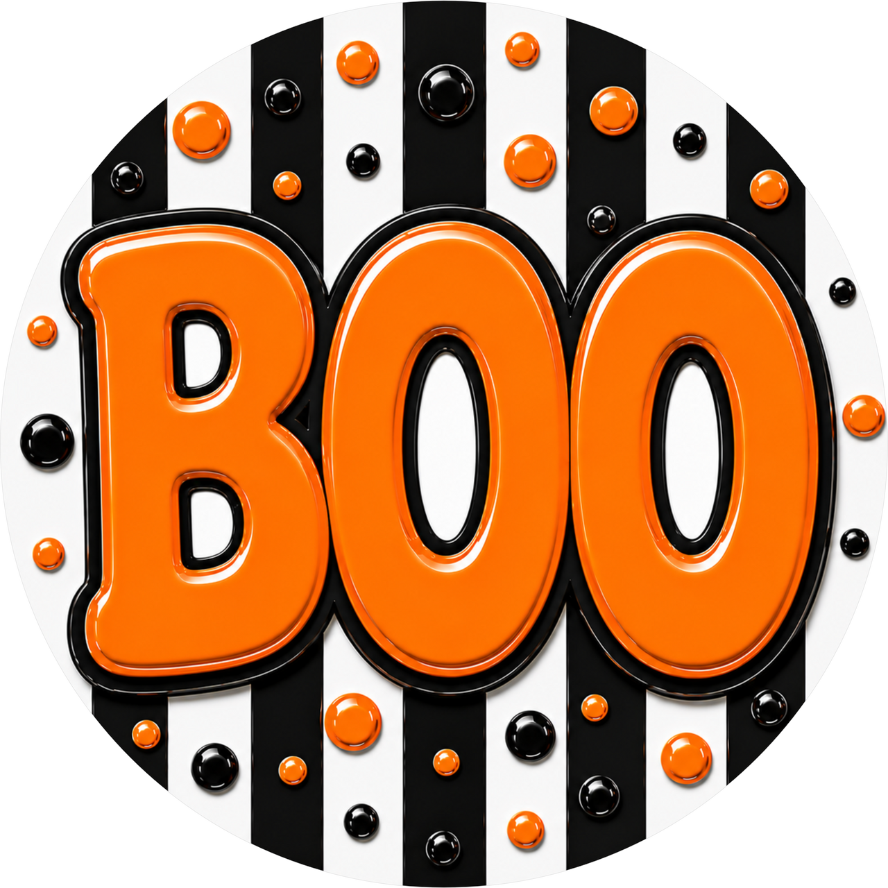 Boo Halloween 10" Wood Wreath Sign - DECOE-5551-D