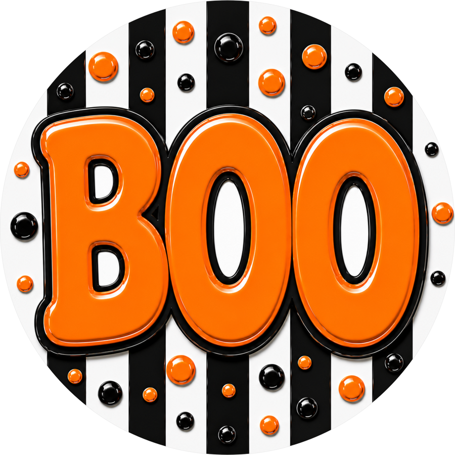 Boo Halloween 18" Wood Door Hanger - DECOE-5551-DH