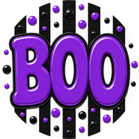 Thumbnail for Boo Halloween 10" Wood Wreath Sign - DECOE-5552-D