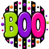 Thumbnail for Boo Halloween 10" Wood Wreath Sign - DECOE-5553-D