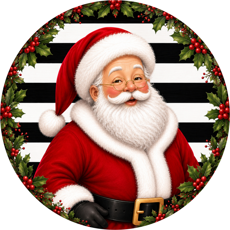 Santa Christmas 18" Wood Door Hanger - DECOE-5558-DH