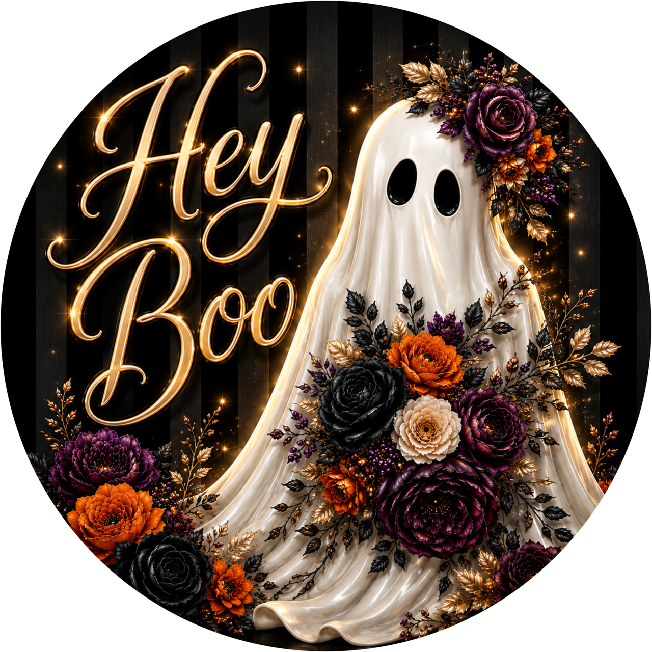 Hey Boo Falloween 18" Wood Door Hanger - DECOE-5561-DH
