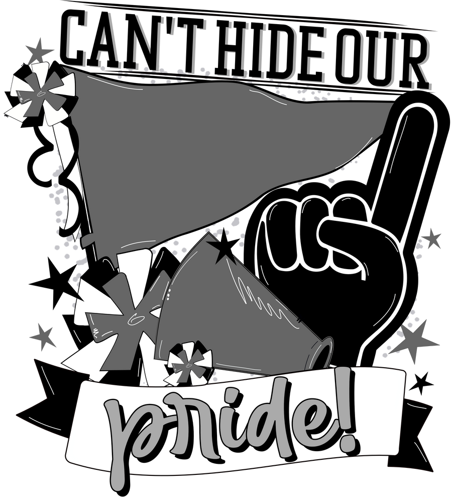 School Pride Black and Dark Grey 22" Wood Door Hanger - DECOE-W-904907-DH