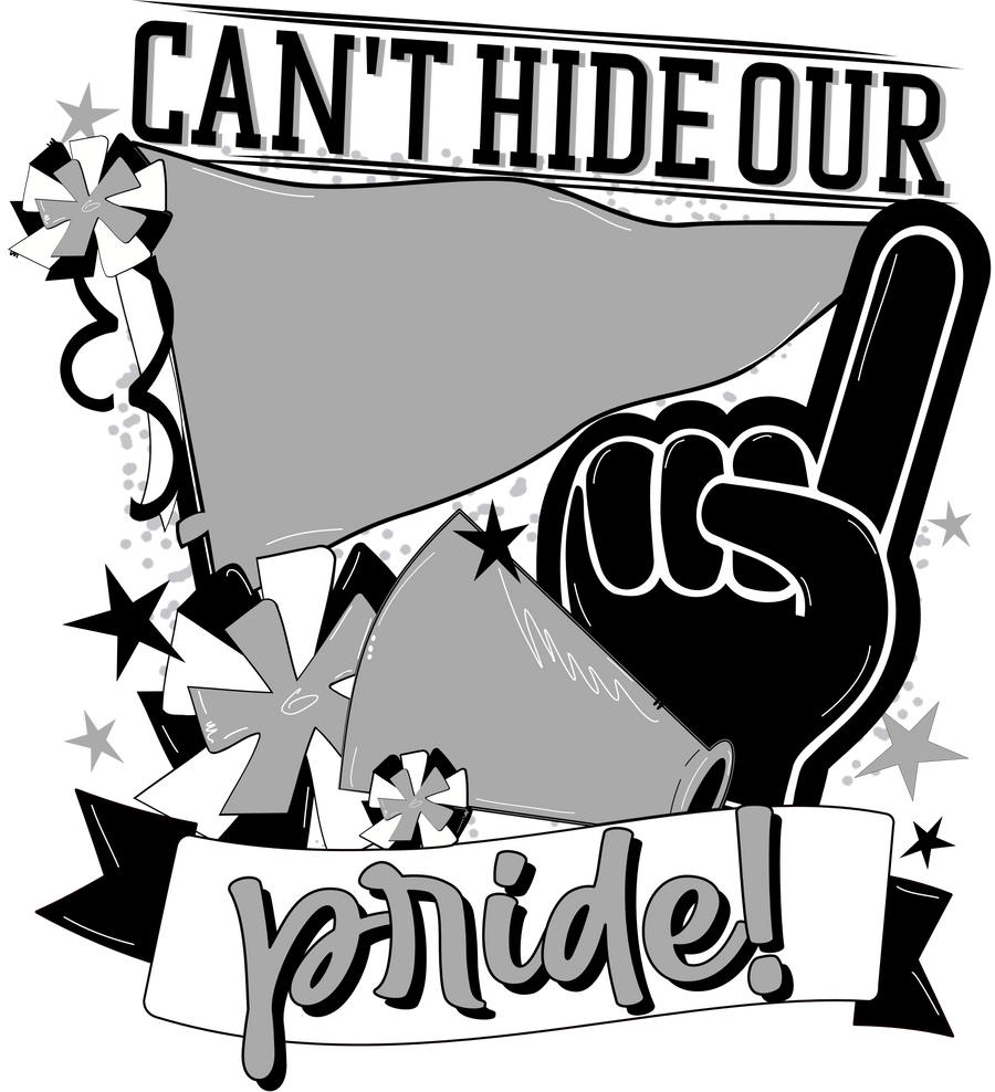 School Pride Black and Light Grey 22" Wood Door Hanger - DECOE-W-904909-DH