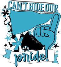 Thumbnail for School Pride Columbia Blue and Black 22" Wood Door Hanger - DECOE-W-904910-DH