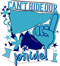 Thumbnail for School Pride Columbia Blue and Navy 22" Wood Door Hanger - DECOE-W-904911-DH