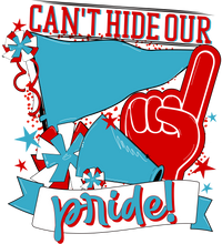 Thumbnail for School Pride Columbia Blue and Red 22" Wood Door Hanger - DECOE-W-904912-DH