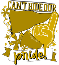 Thumbnail for School Pride Gold 22" Wood Door Hanger - DECOE-W-904914-DH