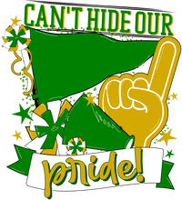 Thumbnail for School Pride Green and Gold 22" Wood Door Hanger - DECOE-W-904915-DH