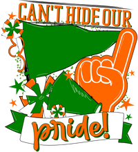 Thumbnail for School Pride Green and Orange 22" Wood Door Hanger - DECOE-W-904916-DH