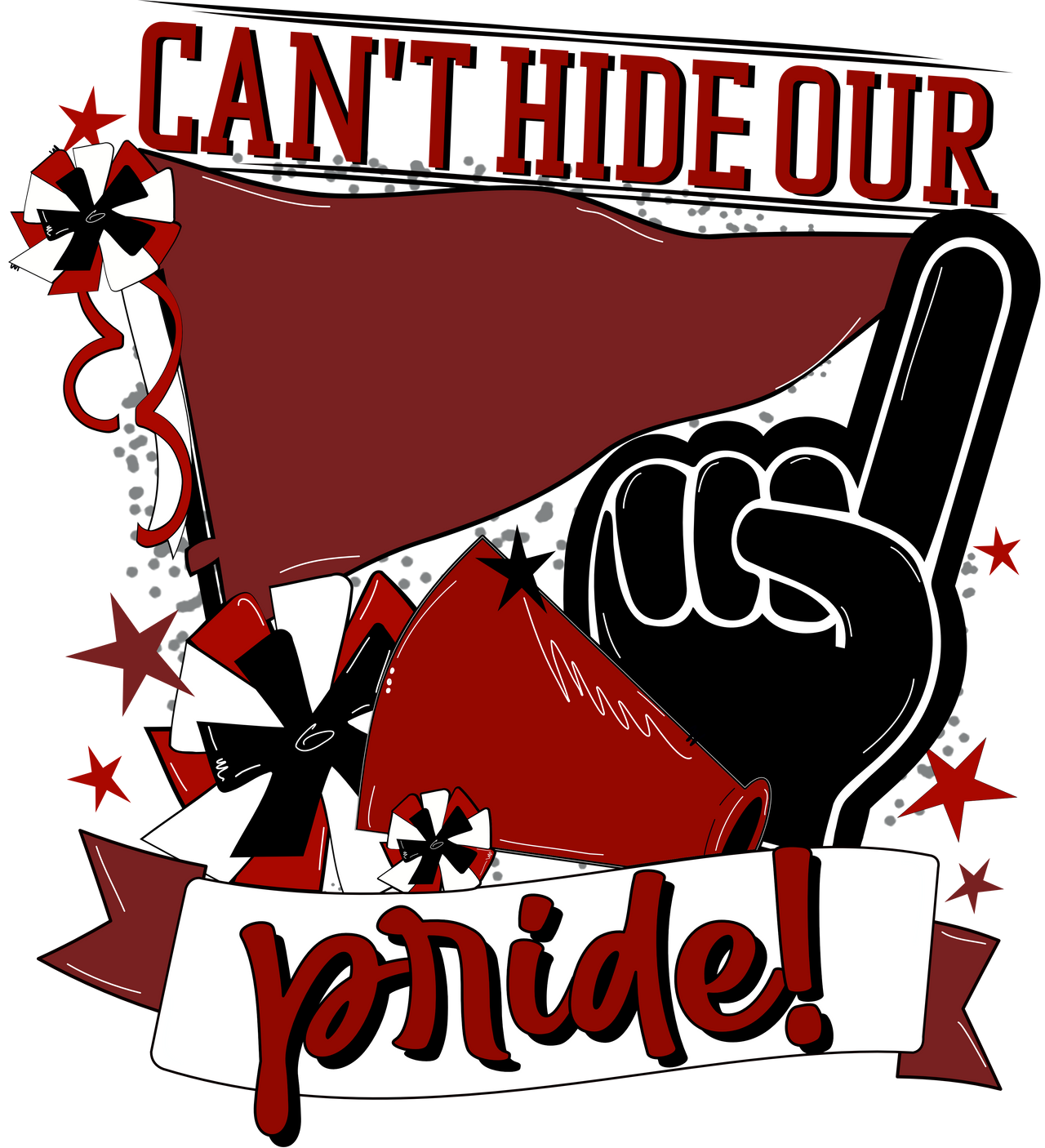 School Pride Maroon and Black 22" Wood Door Hanger - DECOE-W-904918-DH