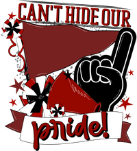 Thumbnail for School Pride Maroon and Black 22" Wood Door Hanger - DECOE-W-904918-DH