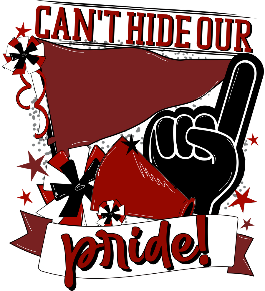 School Pride Maroon and Black 22" Wood Door Hanger - DECOE-W-904918-DH
