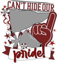 Thumbnail for School Pride Maroon and Grey 22" Wood Door Hanger - DECOE-W-904920-DH