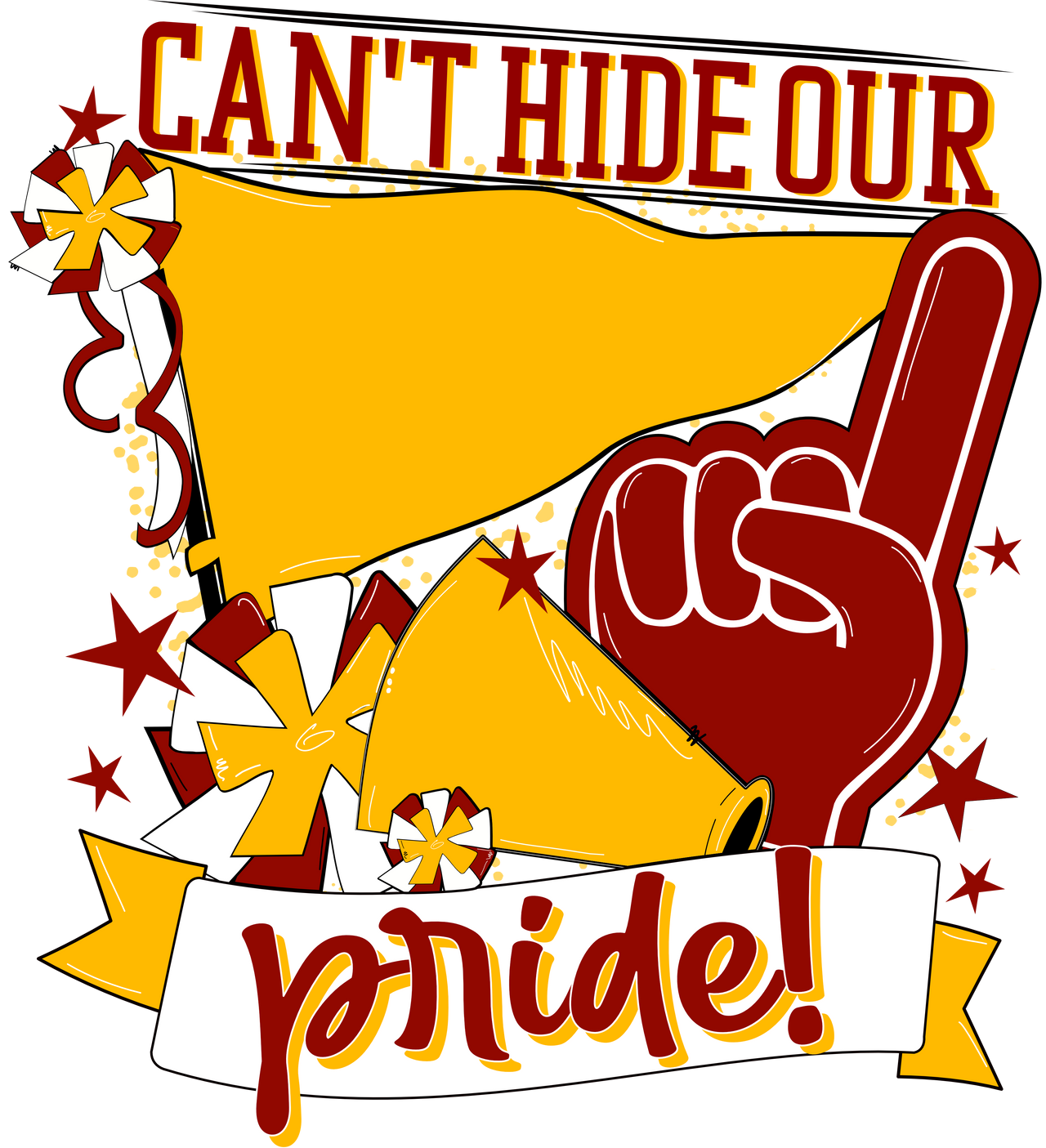 School Pride Maroon and Yellow 22" Wood Door Hanger - DECOE-W-904921-DH