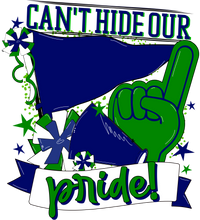 Thumbnail for School Pride Navy and Green 22" Wood Door Hanger - DECOE-W-904924-DH