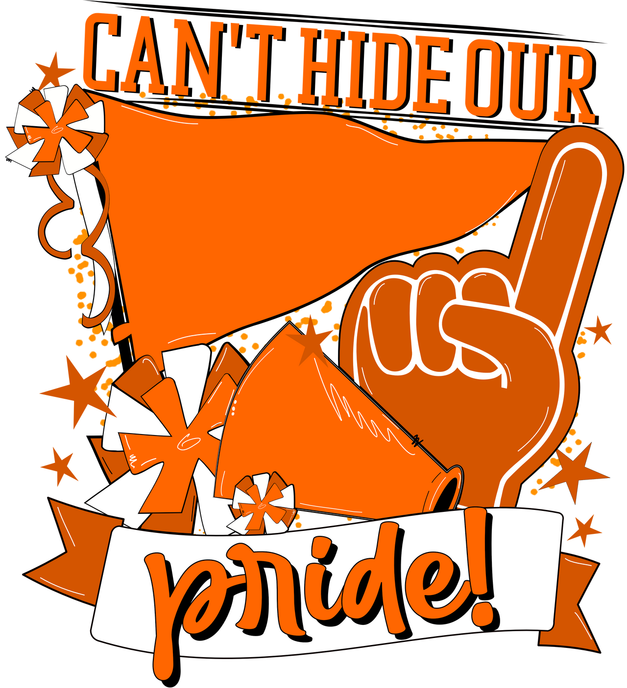School Pride Orange 22" Wood Door Hanger - DECOE-W-904929-DH