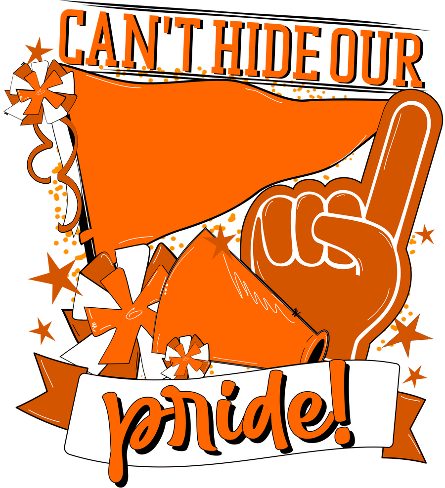 School Pride Orange 22" Wood Door Hanger - DECOE-W-904929-DH