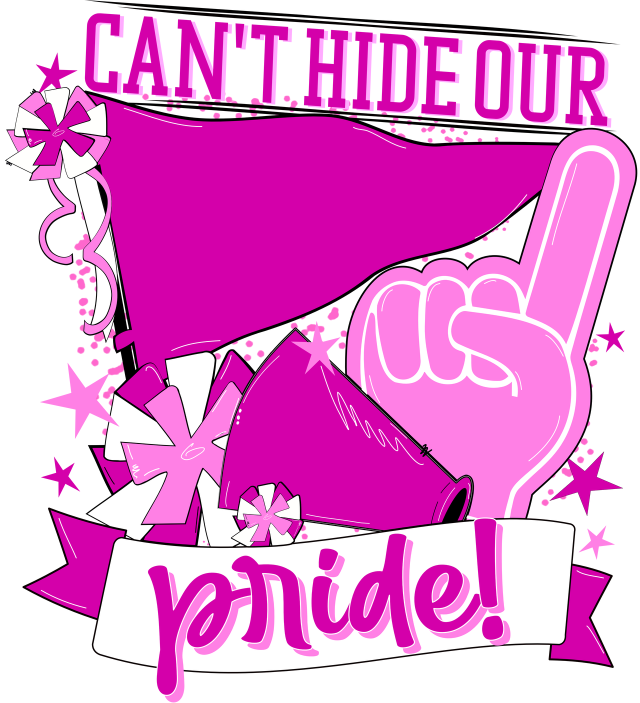 School Pride Pink 22" Wood Door Hanger - DECOE-W-904930-DH