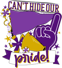 Thumbnail for School Pride Purple and Gold 22" Wood Door Hanger - DECOE-W-904931-DH
