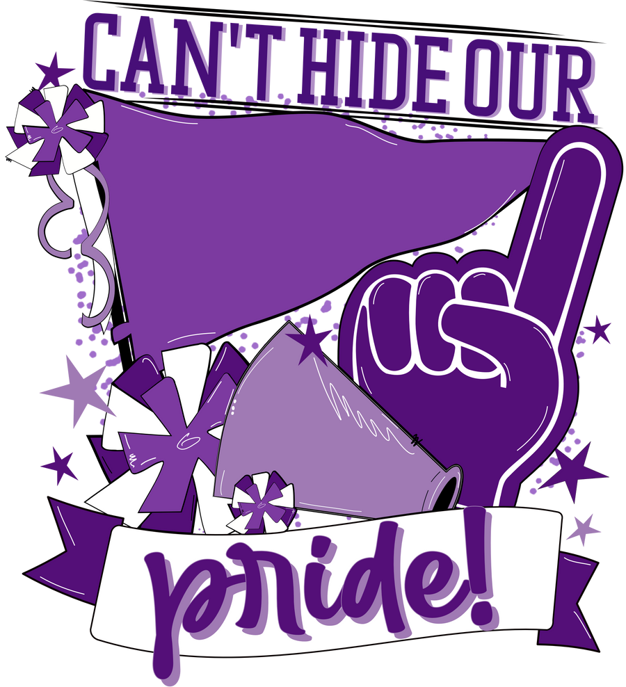 School Pride Purple 22" Wood Door Hanger - DECOE-W-904933-DH