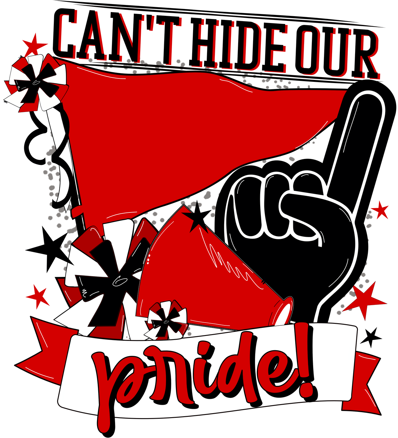 School Pride Red and Black 22" Wood Door Hanger - DECOE-W-904934-DH