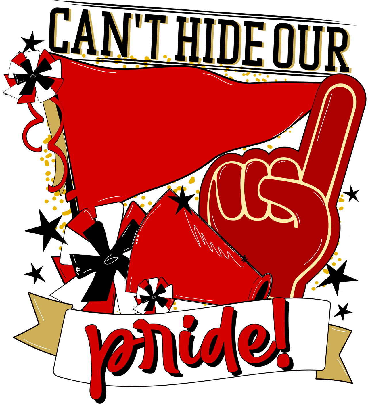 School Pride Red 22" Wood Door Hanger - DECOE-W-904935-DH