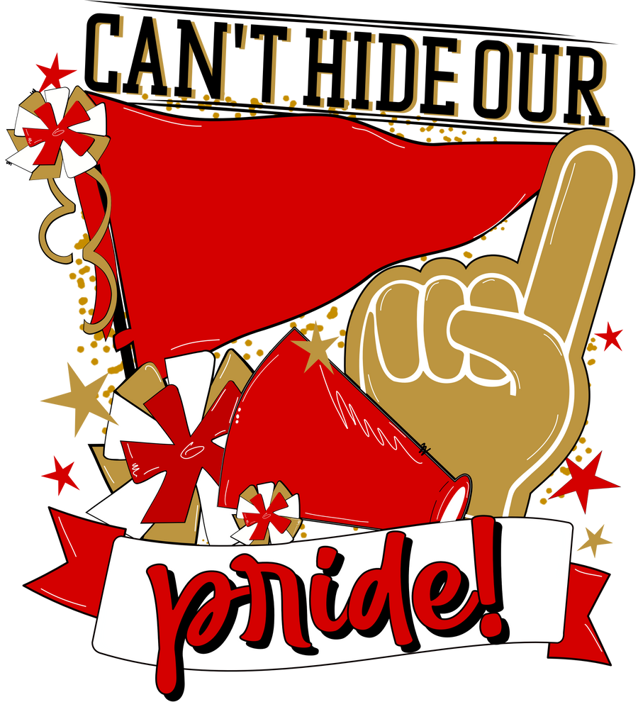 School Pride Red and Gold 22" Wood Door Hanger - DECOE-W-904936-DH