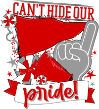 Thumbnail for School Pride Red and Grey 22" Wood Door Hanger - DECOE-W-904937-DH