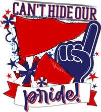 Thumbnail for School Pride Red and Navy 22" Wood Door Hanger - DECOE-W-904938-DH