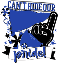 Thumbnail for School Pride Royal and Black 22" Wood Door Hanger - DECOE-W-904942-DH